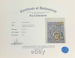 Roy Lichtenstein Study for Portrait Original Hand Signed Print with COA