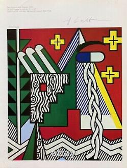 Roy Lichtenstein Two figures with teepee Original Hand Signed Print with COA