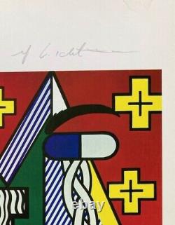 Roy Lichtenstein Two figures with teepee Original Hand Signed Print with COA