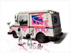 SPECIAL DELIVERY Mother's Day I LOVE YOU! Mr. Brainwash POP ART print Valentine