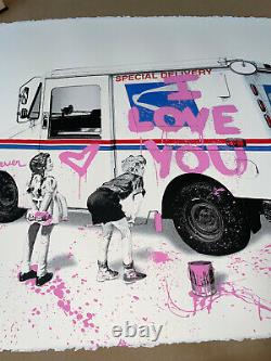 SPECIAL DELIVERY Mother's Day I LOVE YOU! Mr. Brainwash POP ART print Valentine