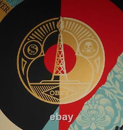 Shepard Fairey Black Earth Society Art Print Poster S/# 600 Obey Fight the Power
