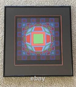 Victor Vasarely Signed Color Serigraph OP Art Abstract pop art 59/250