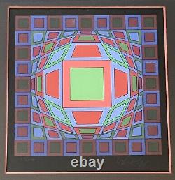 Victor Vasarely Signed Color Serigraph OP Art Abstract pop art 59/250