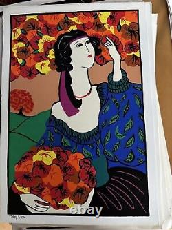 Vintage Mid Century Psychedelic Pop Art Print Signed Numbered Piacente Artist