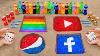 Youtube Pop It Facebook And Pepsi Logo In The Hole With Orbeez Popular Sodas U0026 Mentos